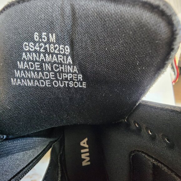 Mia Annamaria Black Block Heel Boots - Women's Size 6.5 - Picture 12 of 12